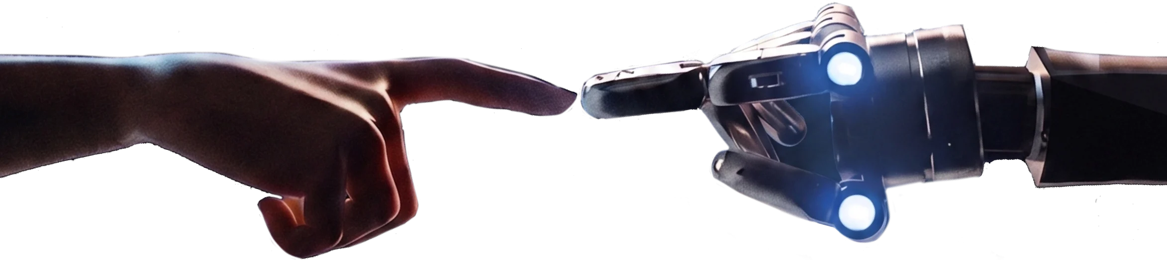 woman&robot-finger-tuch