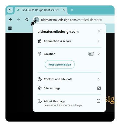 Step by step guide to give location permission Ultimate Smile Design