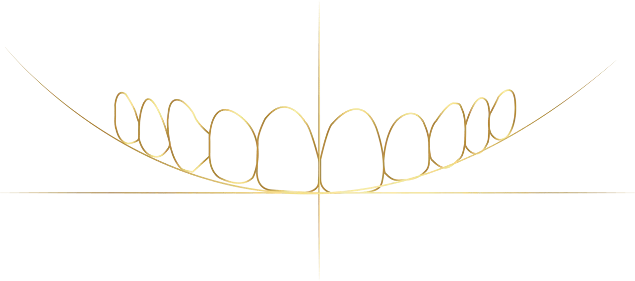 Ultimate Smile Design Vecctor Image of Teeth in Golden Shade