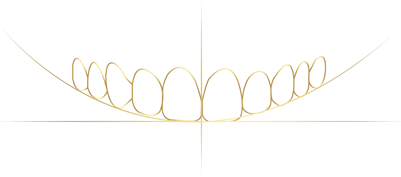 Ultimate Smile Design Vecctor Image of Teeth in Golden Shade
